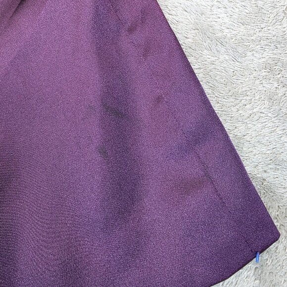 Michael Kors Shirt Womens Size 10 Purple Pleated Short Sleeve Tunic Dressy Top - Picture 3 of 13